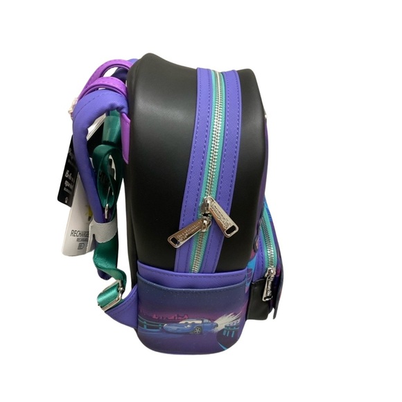 NWT Loungefly Disney Cars Lightning McQueen & Sally Light-Up Backpack & Wallet - Picture 5 of 8